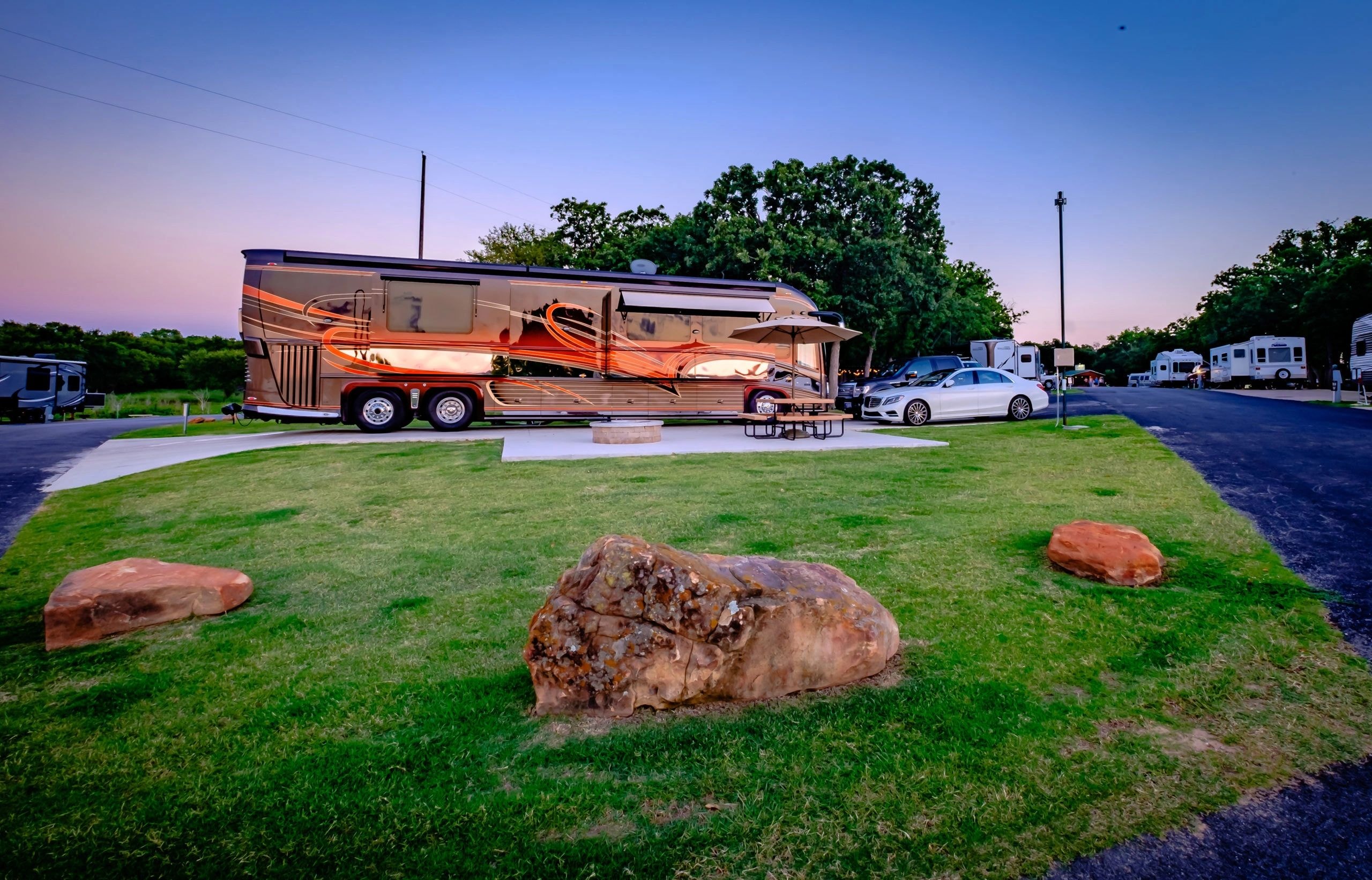 Aerial view of RV resort